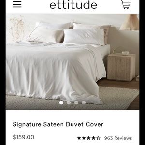 Ettitude sateen duvet cover Cloud - full/queen